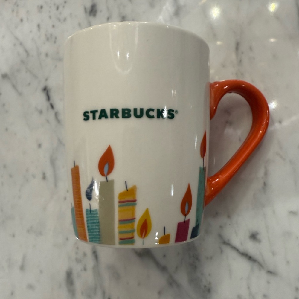 2020 STARBUCKS Happy Birthday Celebration Candles Coffee Tea Mug Cup 10 oz